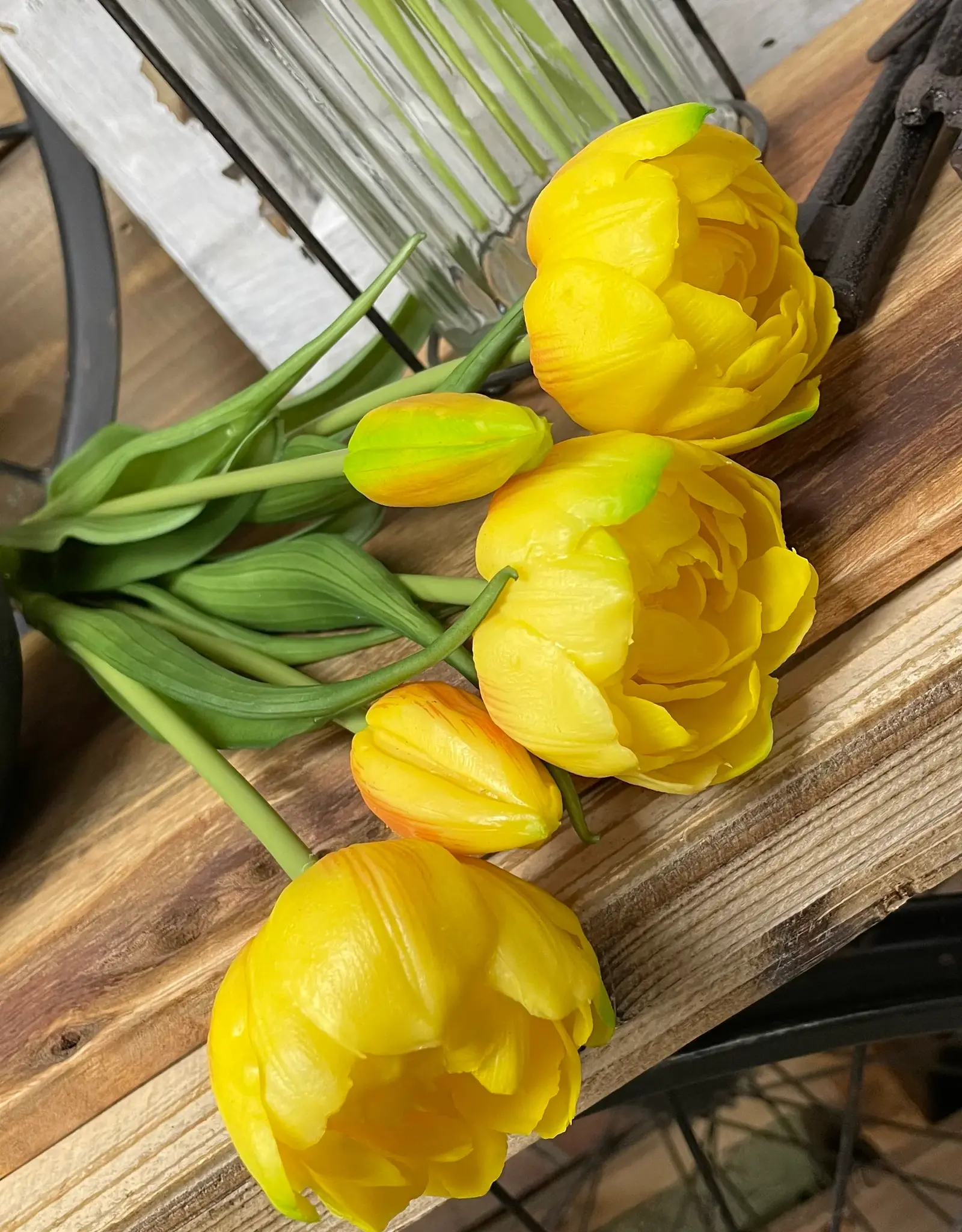 Tri W Fresh Touch  Peony Tulip Bundle, Yellow