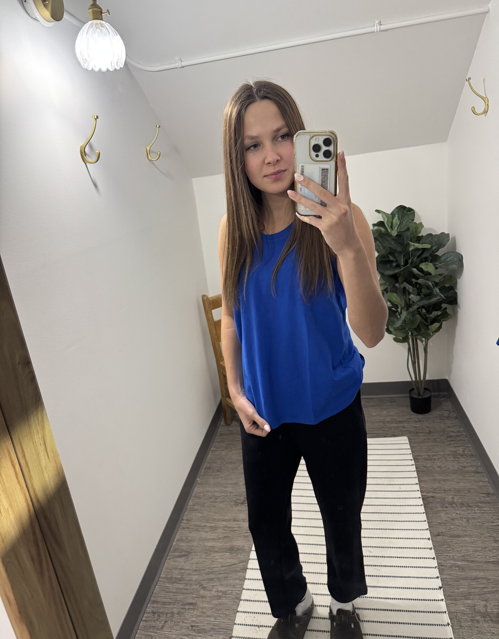 Mono B Pima Cotton Relaxed Racer Tank