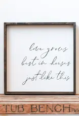 William Rae Designs Wood Sign, Love Grows Best