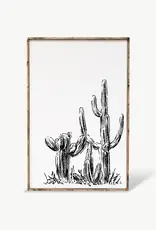William Rae Designs Wood Sign, Western Cactus 24x36
