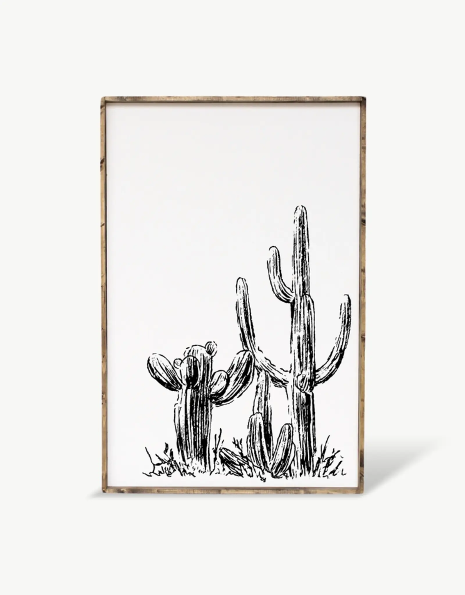 William Rae Designs Wood Sign, Western Cactus 24x36