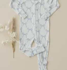 Little Joy Co. Blue Belle Ribbed Zippy Romper