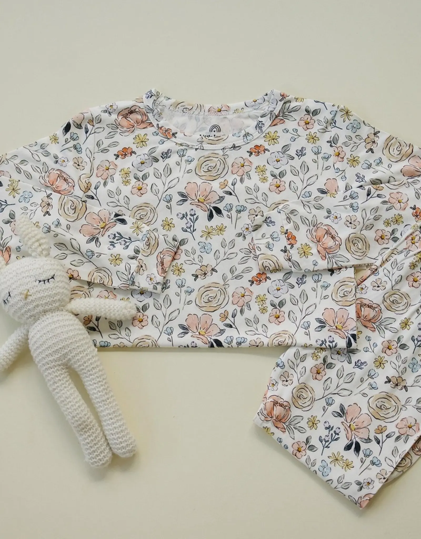 Little Joy Co. Pastel Petals PJs, 2 Piece