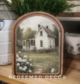 Redeemed Decor Arch Top Framed Art, Spring Farmhouse 8x11"