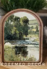 Redeemed Decor Arch Top Framed Art, Green River