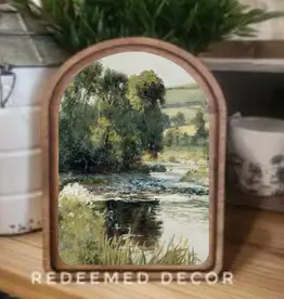 Redeemed Decor Arch Top Framed Art, Green River