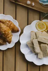 Sweet Water Decor White Scalloped Serving Tray Set