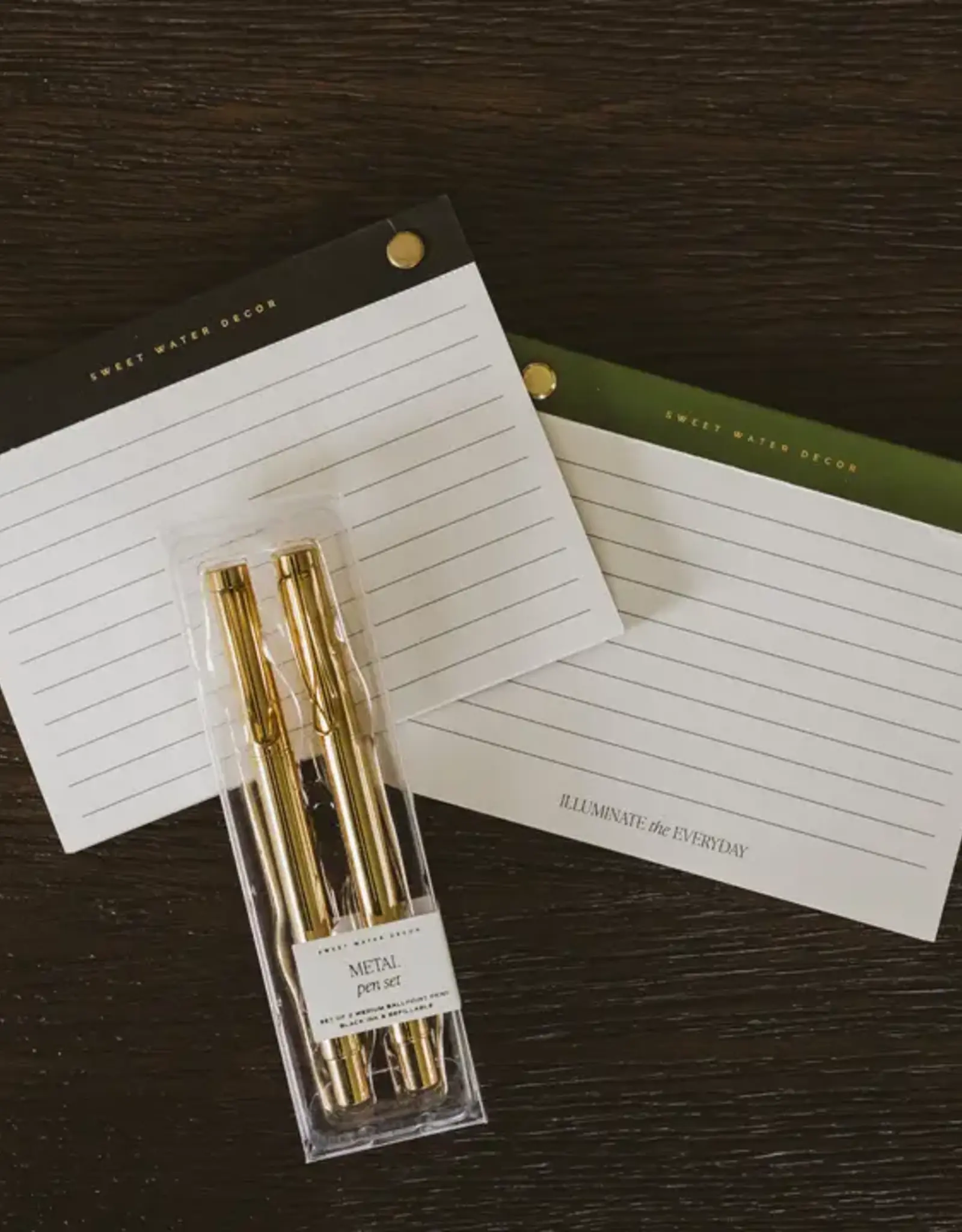 Sweet Water Decor Gold Metal Pen Set
