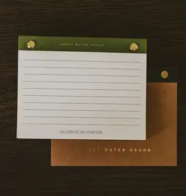 Sweet Water Decor Green & Gold Rivet Basic Notepad, Small