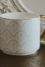 Sweet Water Decor Blue Fan Quilt Coffee Mug