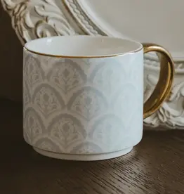 Sweet Water Decor Blue Fan Quilt Coffee Mug