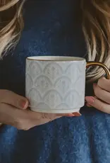 Sweet Water Decor Blue Fan Quilt Coffee Mug