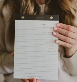 Sweet Water Decor Black & Gold Rivet Basic Notepad, Med