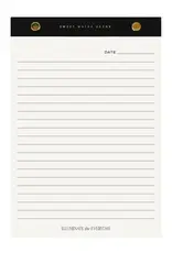 Sweet Water Decor Black & Gold Rivet Basic Notepad, Med