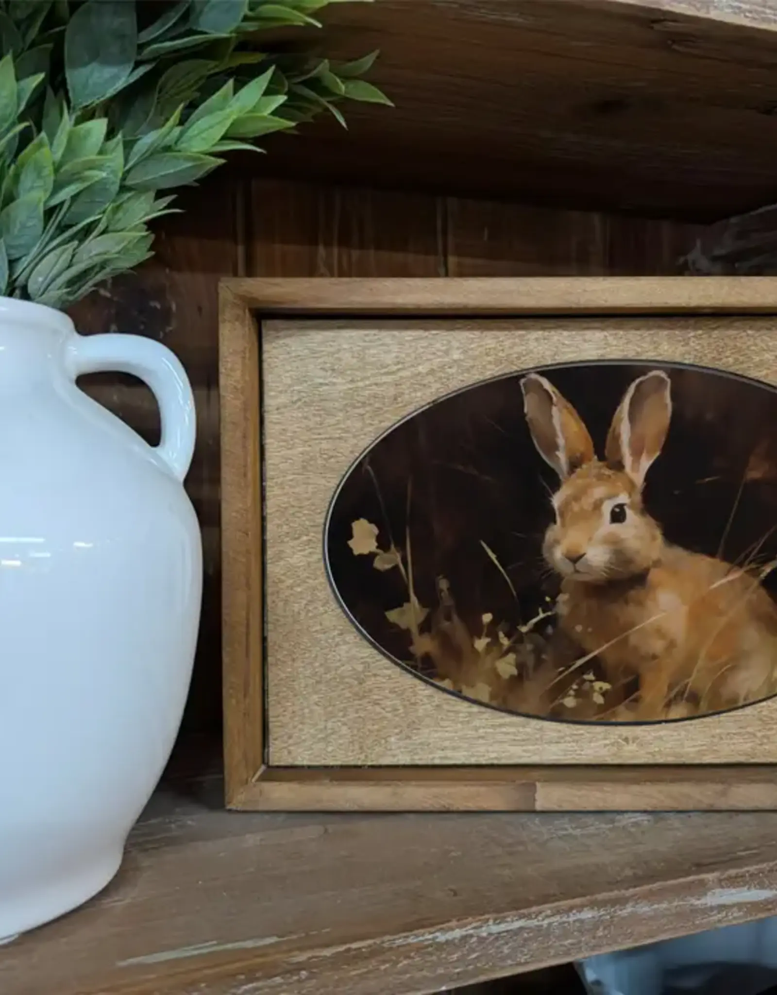 Redeemed Decor Framed Art, Bunny 12x8"