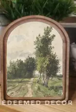 Redeemed Decor Arch Top Framed Art, Dirt Road Landscape 8x11"
