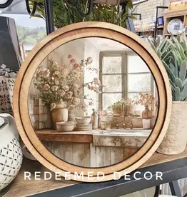 Redeemed Decor 8" Round  Art, Rustic Kitchen