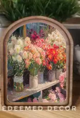 Redeemed Decor Arch Top Framed Art, Flower Shop