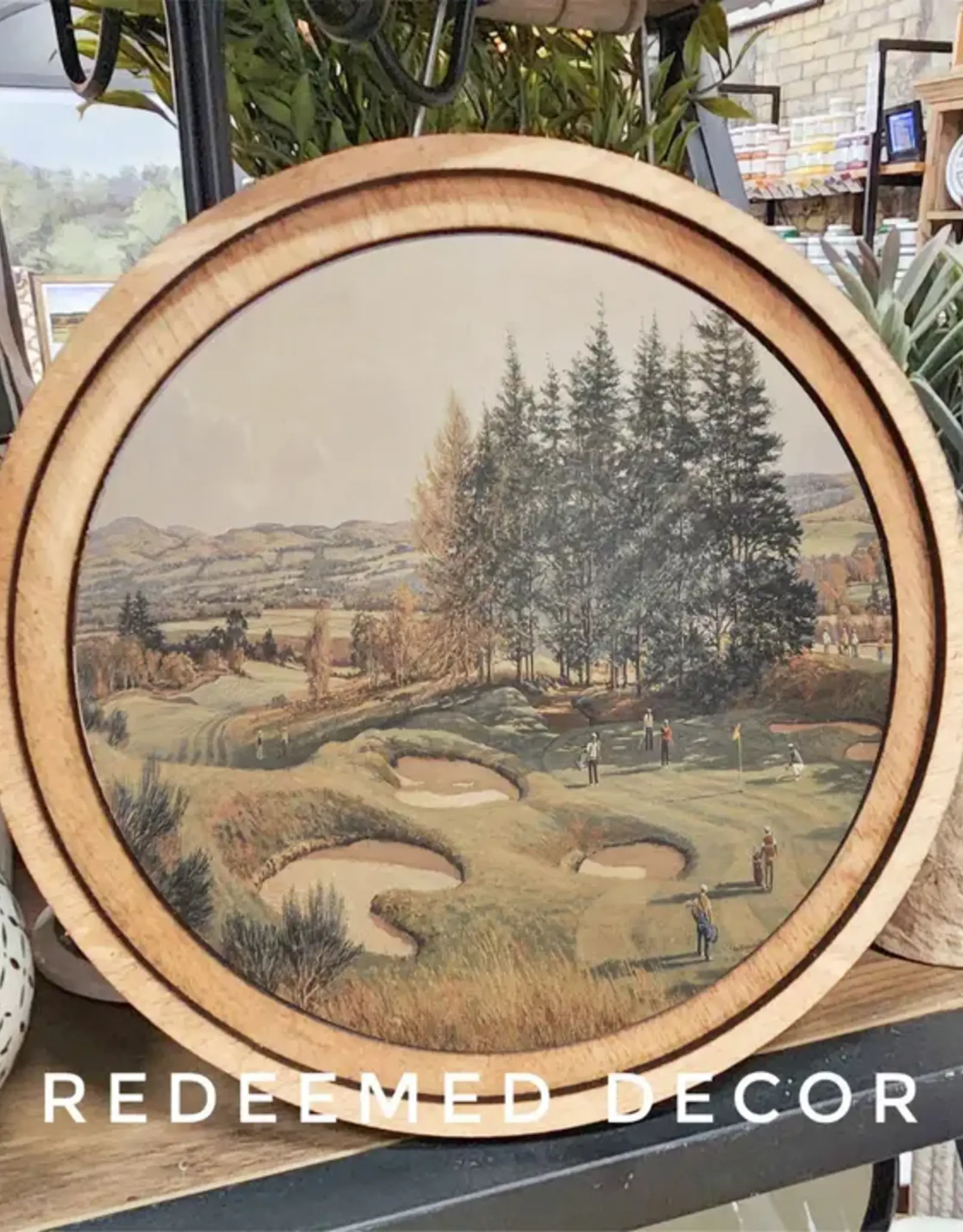 Redeemed Decor 8" Round  Art, Golf