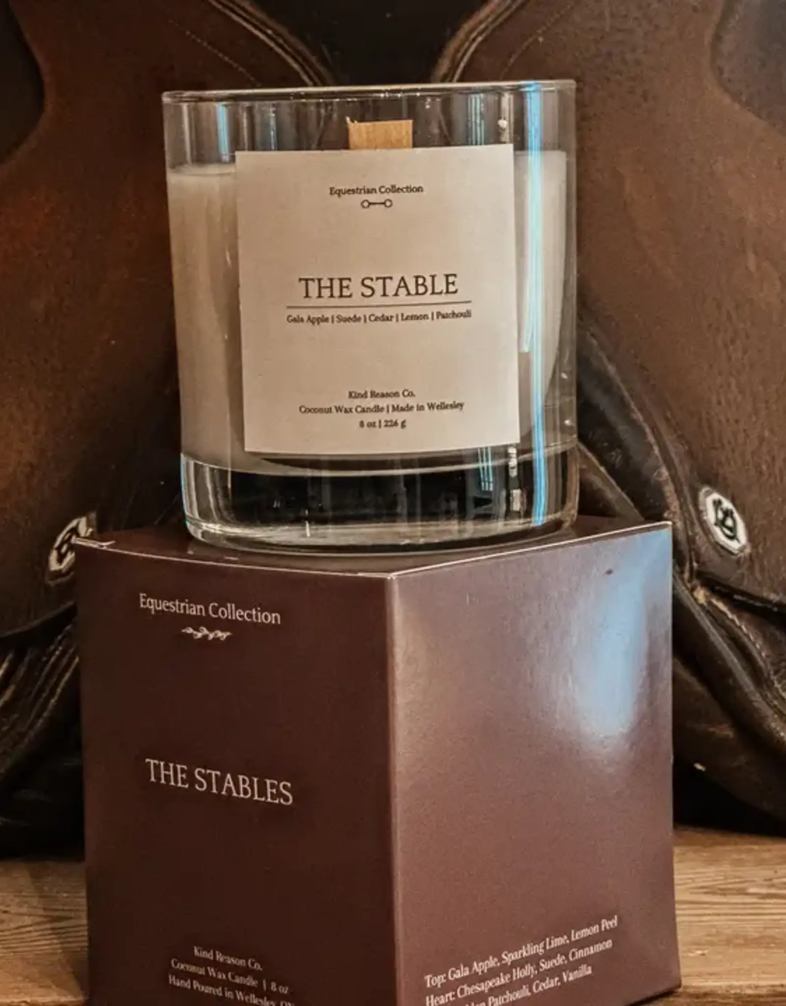 Kind Reason Co Coconut Wax 8oz Candle, The Stables