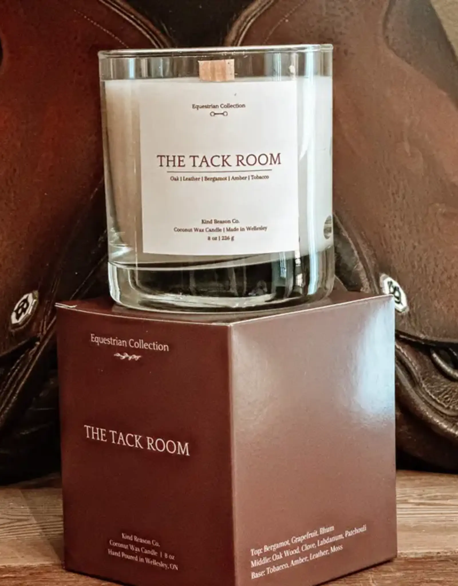 Kind Reason Co Coconut Wax 8oz Candle, The Tack Room