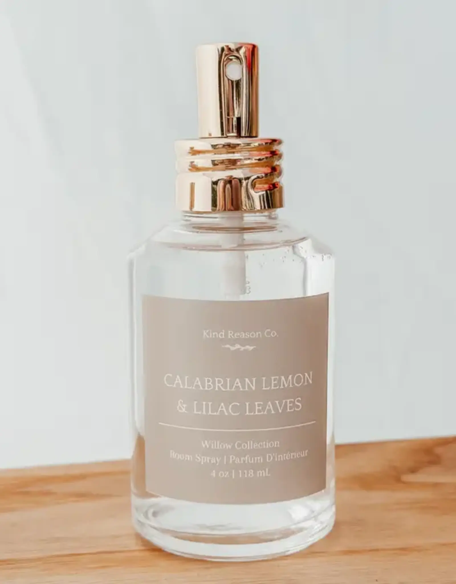 Kind Reason Co Room & Linen Spray, Calabrian Lemon & Lilac Leaves