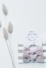 Wild and Free Design Co Neutral Cotton Alligator Clip Bow Set