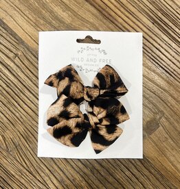 Wild and Free Design Co Leopard Pigtail Bow Set