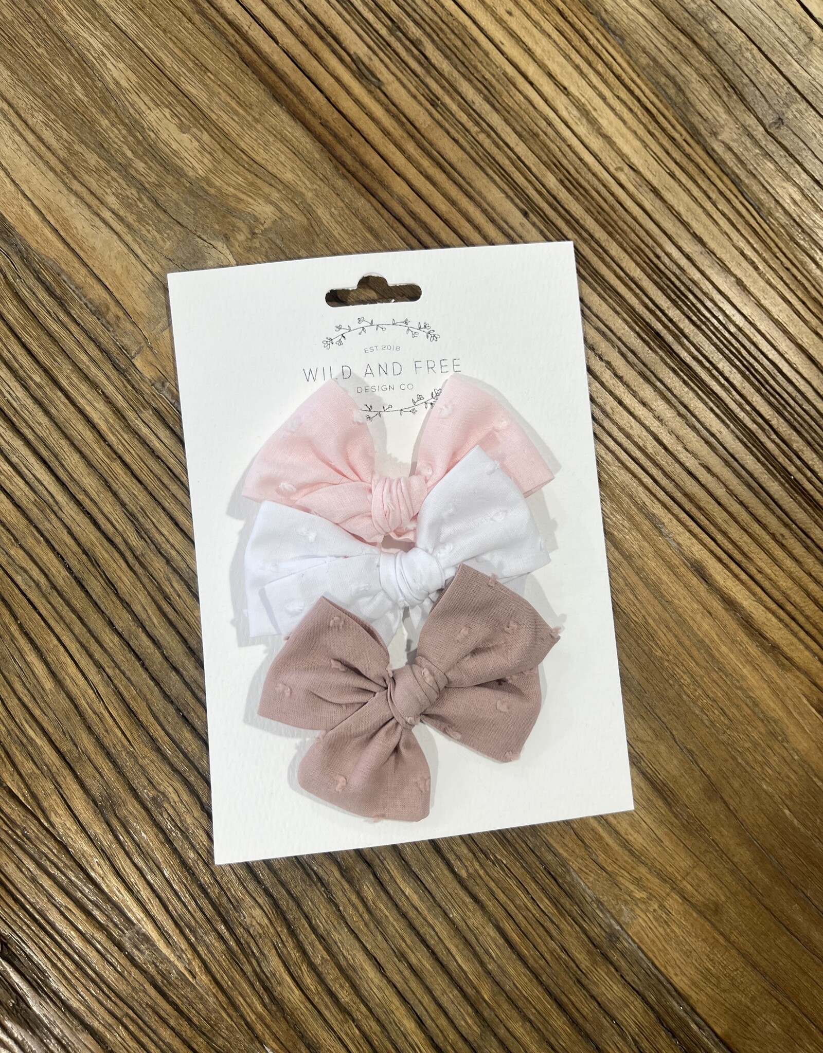 Wild and Free Design Co Pinwheel Bow Set of 3
