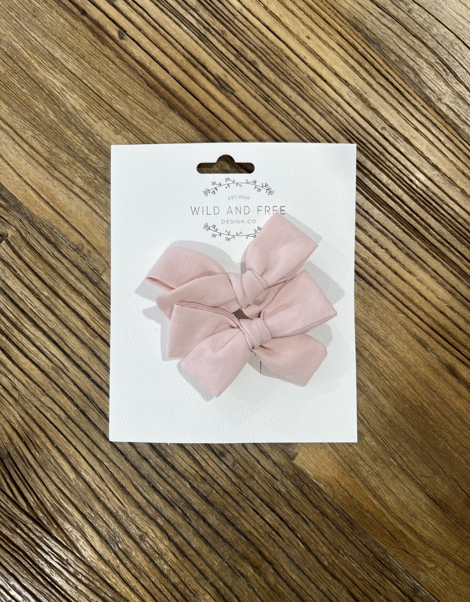 Wild and Free Design Co Neutral Alligator Clip Bow Set, Blush