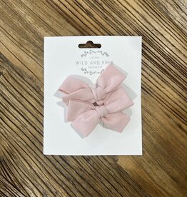 Wild and Free Design Co Neutral Alligator Clip Bow Set, Blush