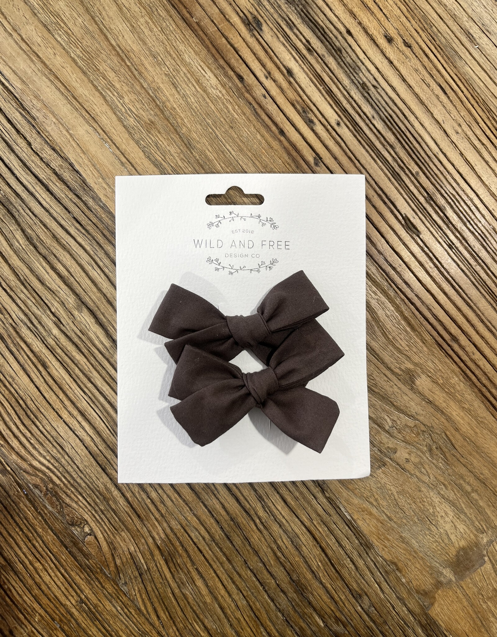Wild and Free Design Co Neutral Alligator Clip Bow Set, Coca