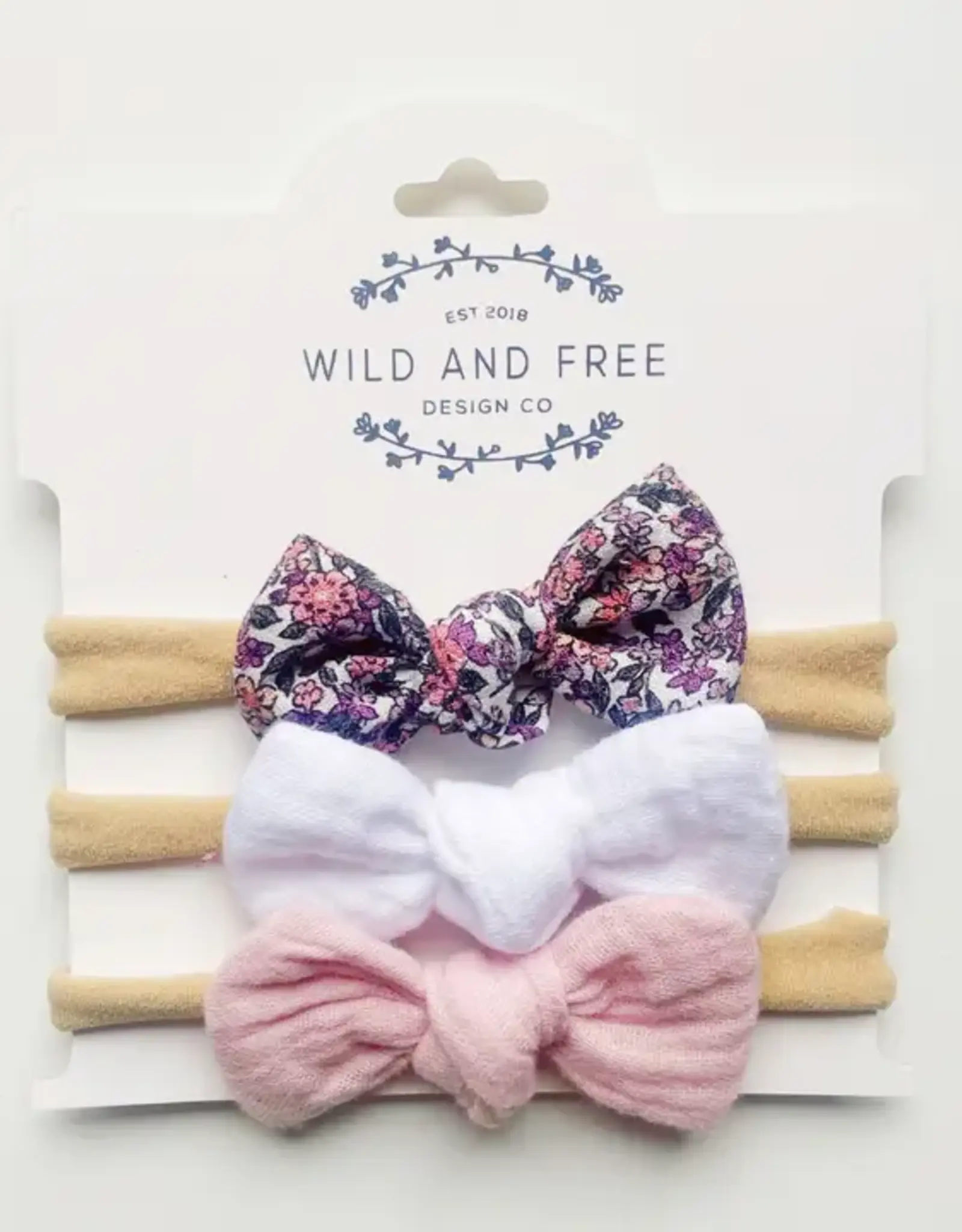 Wild and Free Design Co Floral Alligator Clip Bow Set