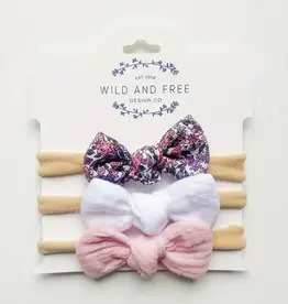 Wild and Free Design Co Floral Alligator Clip Bow Set