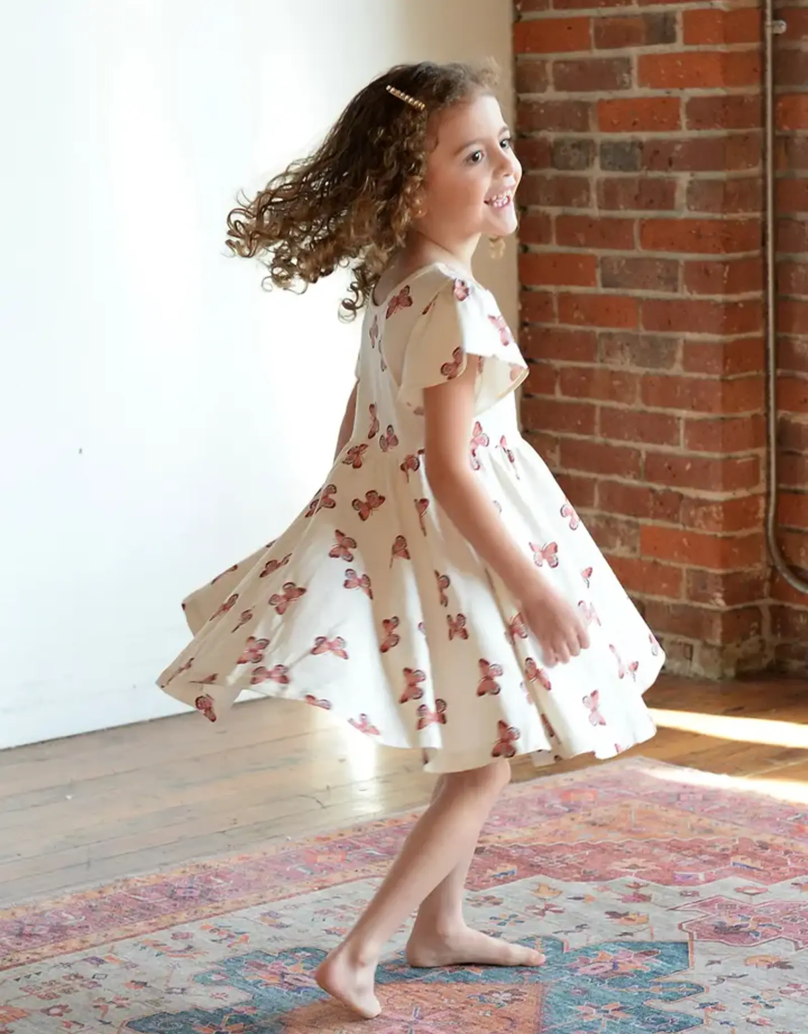 City Mouse Studio Twirl Dress Butterflies