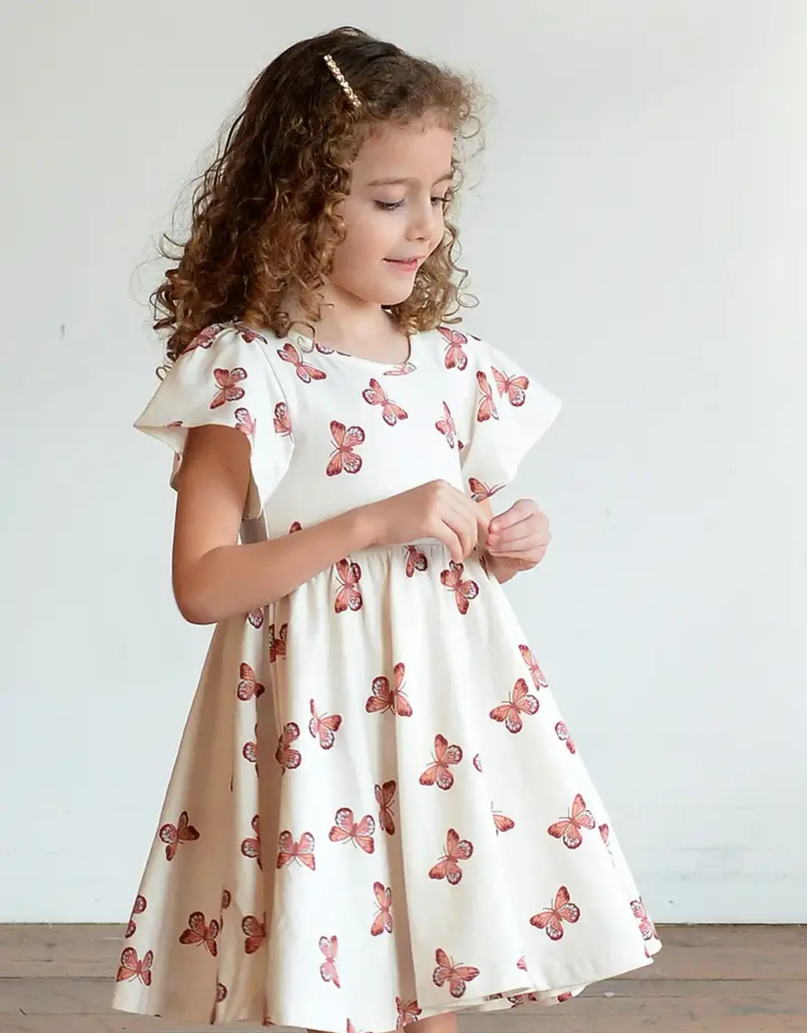 City Mouse Studio Twirl Dress Butterflies