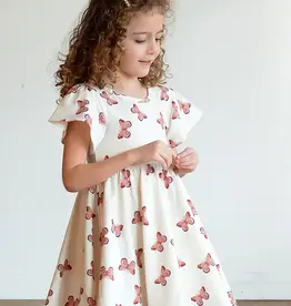 City Mouse Studio Twirl Dress Butterflies