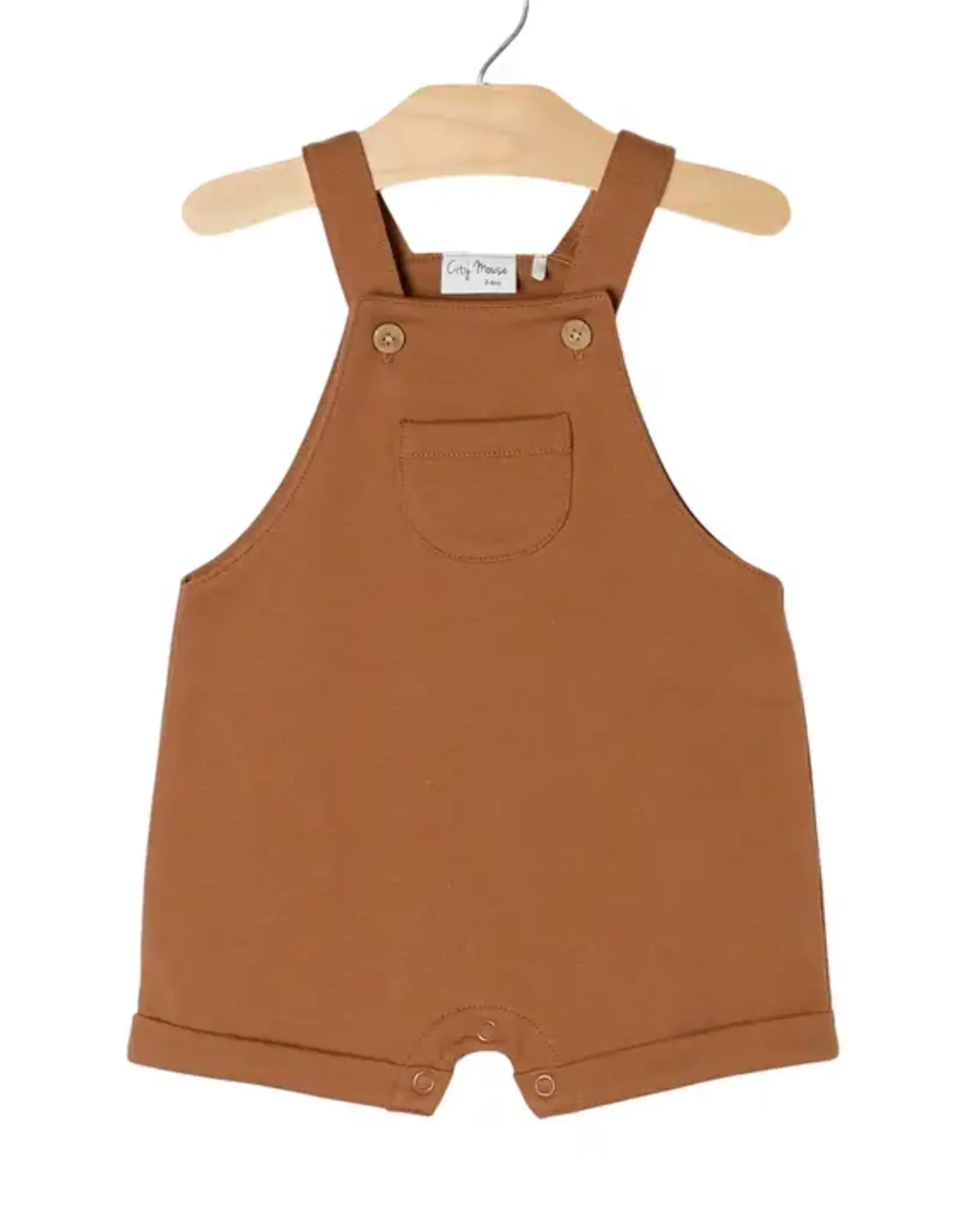 City Mouse Studio Shortie Overall Toffee