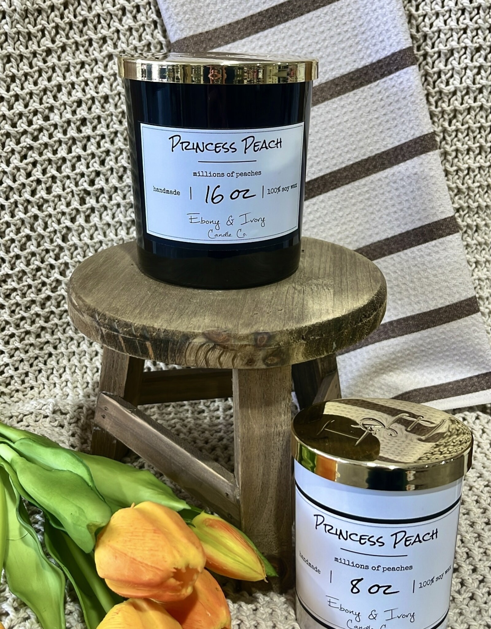 Ebony & Ivory Princess Peach 8oz Candle