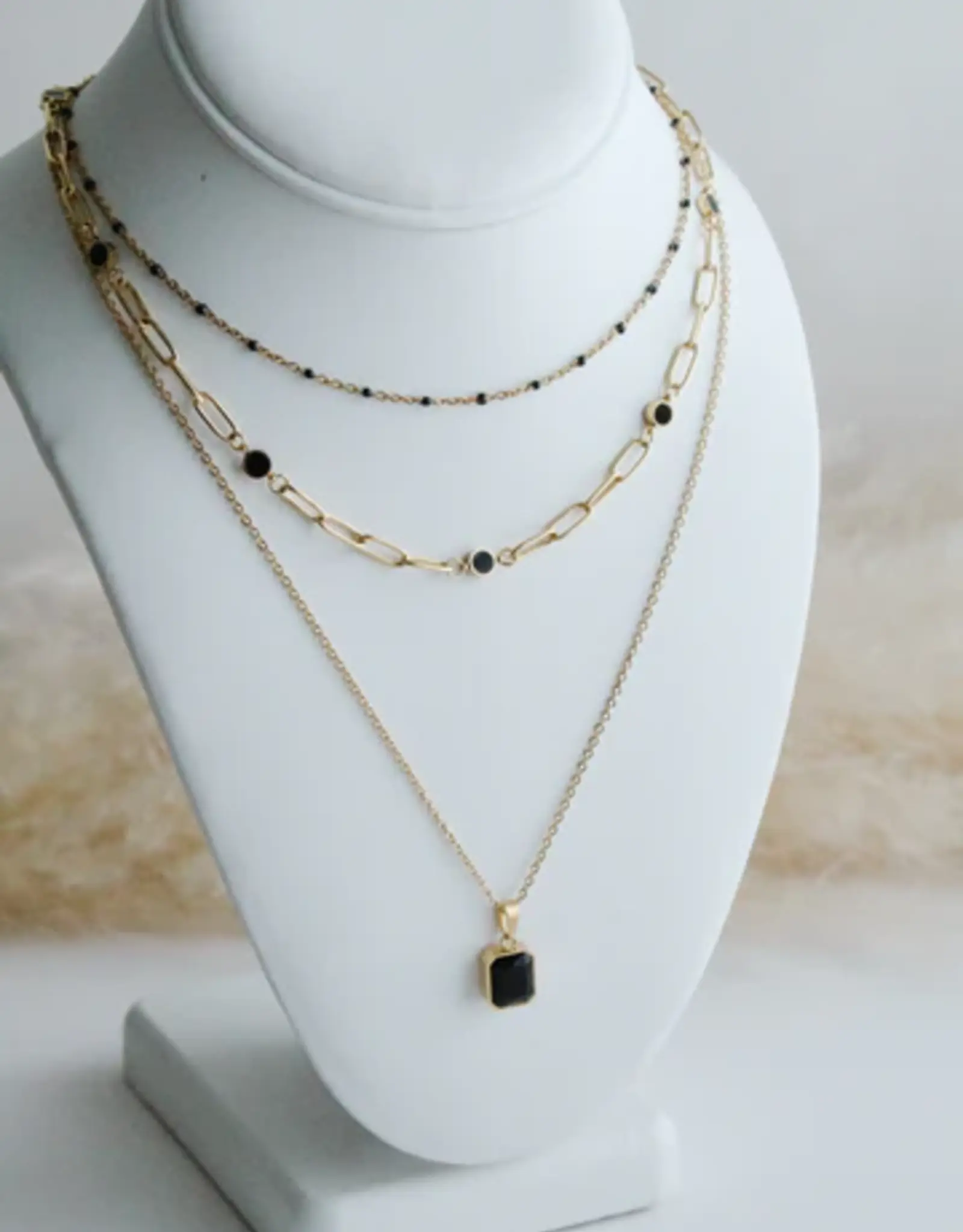 Sweet Three Designs After Dark 3 Piece Layering Necklace