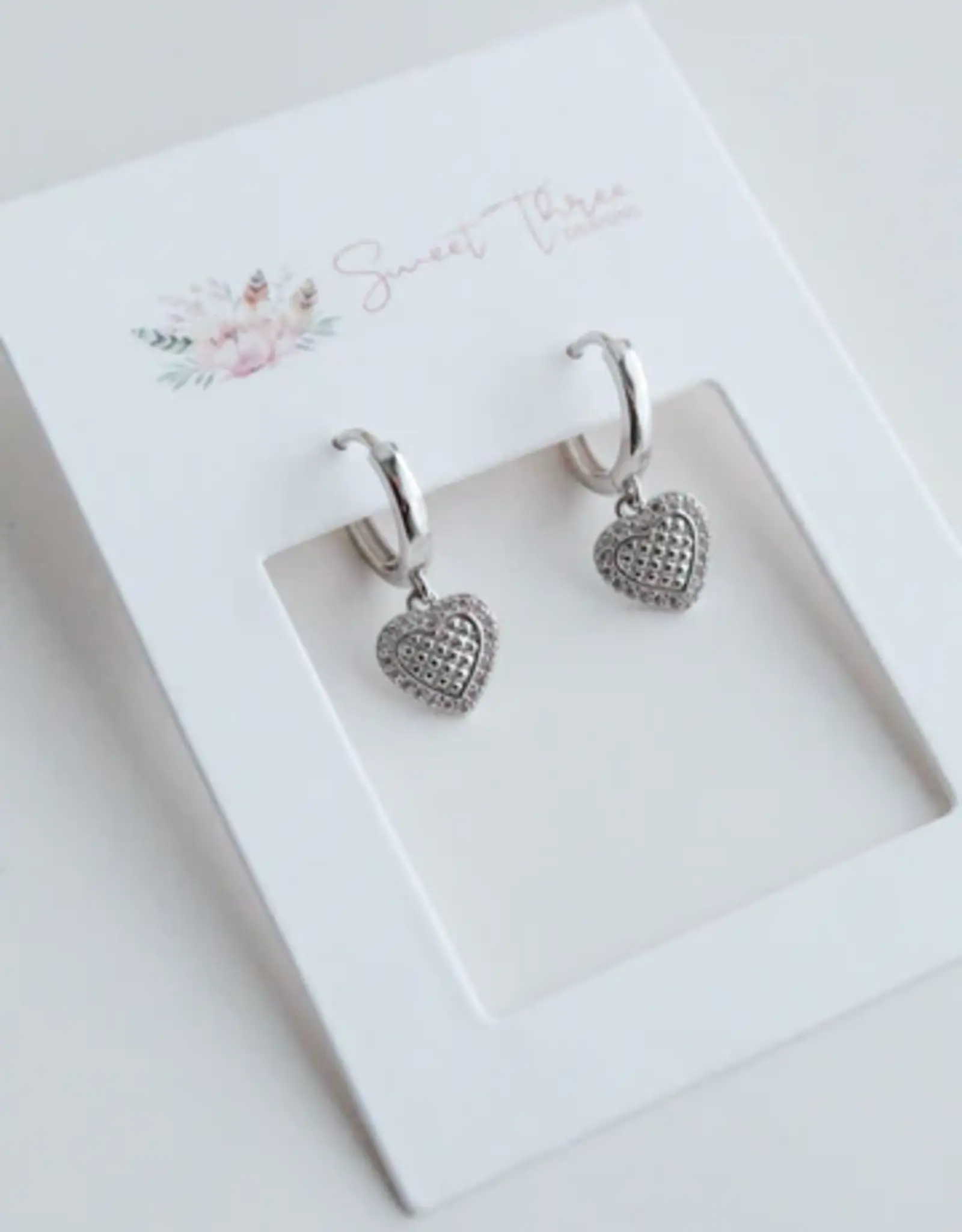 Sweet Three Designs Juliette Hoops-Silver