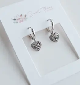 Sweet Three Designs Juliette Hoops-Silver