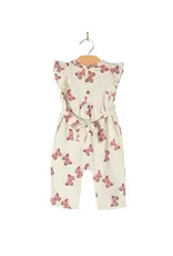 City Mouse Studio Flutter Long Romper, Butterflies