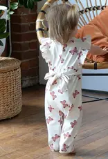 City Mouse Studio Flutter Long Romper, Butterflies