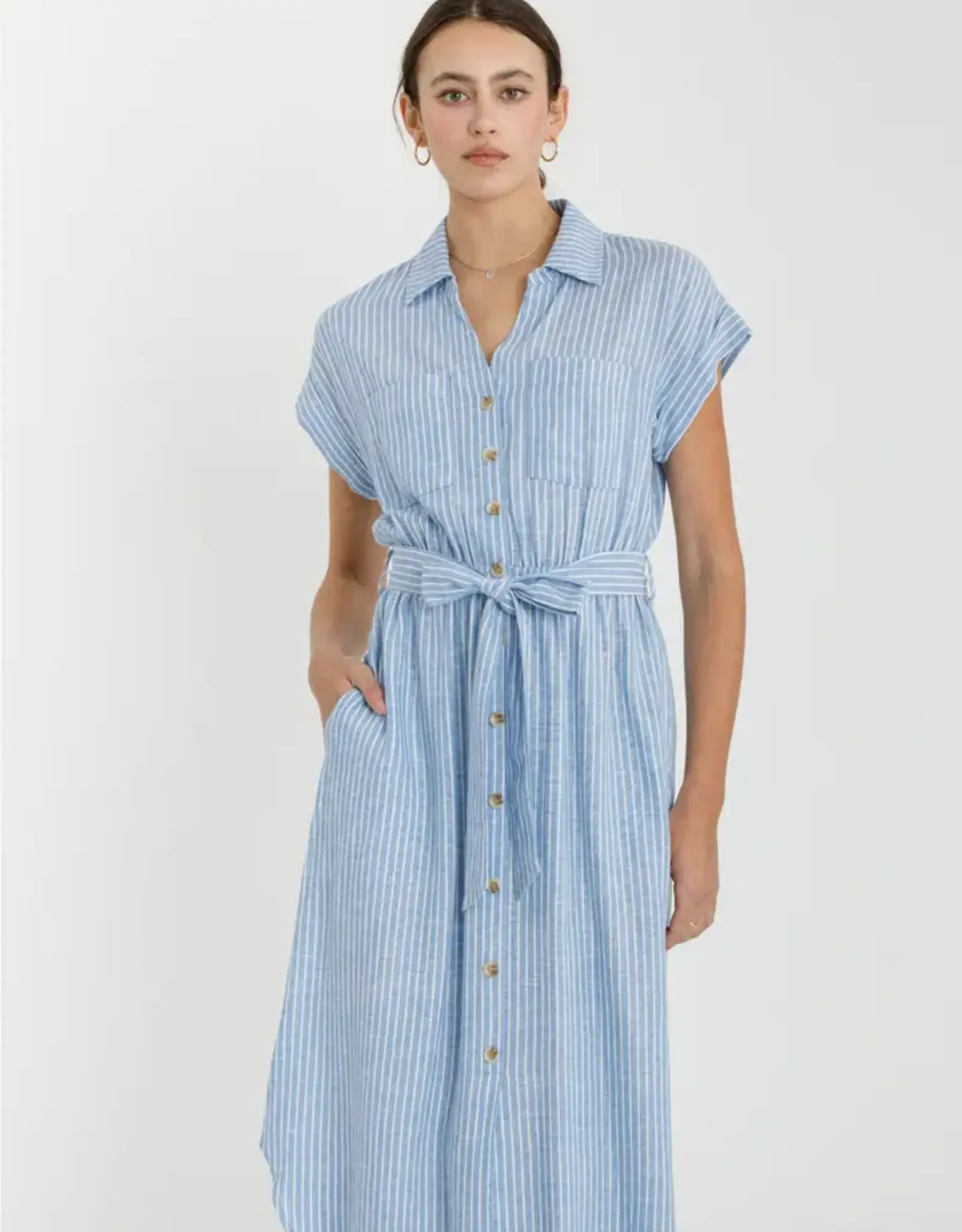 Striped Utility-Style Dress