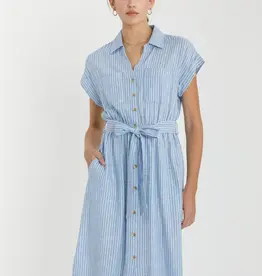 Striped Utility-Style Dress