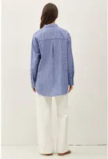 Cotton Linen Blend Button Up