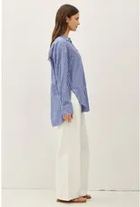 Cotton Linen Blend Button Up