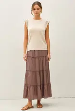 Crochet Ruffle Sleeve Top