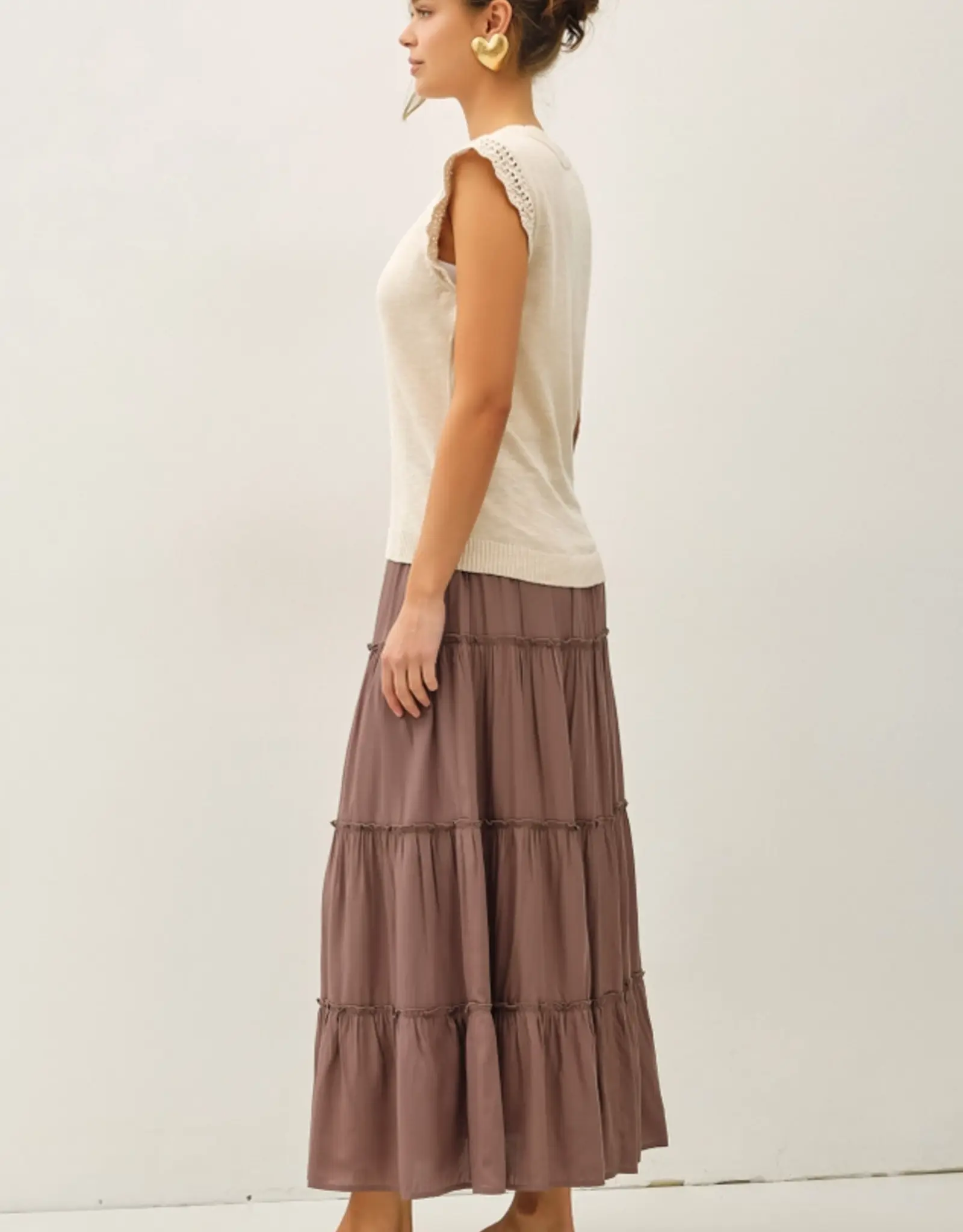 Crochet Ruffle Sleeve Top